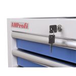 Celokovová skriňka s 7-mi šuplíkmi PROFI, modrá - MTGC1307