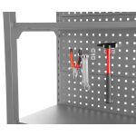 Celokovový regál s dierovanou doskou, 4 police - MTJA1200