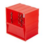 Plastový vyklápací box na uloženie vrtákov