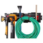 Detail držiaka MW7400 s úchytmi na záhradné náradie, pevná konštrukcia a ľahké uchytenie - MW7400