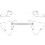 Obojstranný polootvorený flexibilný kľúč, 11 x 13 mm - LIAWT1113