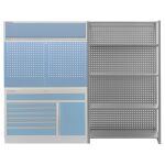 Kovový, policový regál ako súčasť dielensej zostavy - MTJA1200