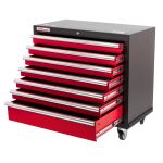 Vybavený dielenský vozík s náradím, 7 zásuviek, 187 ks - RTGC1307WBAL