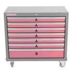 Rozmery dielenského vozíka - RTGC1307WBAL