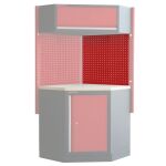 Dierovaná závesná doska PROFI RED k rohovej skrinke - RWGB1331