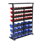 Kovový regál s plastovými boxami 47 ks - SBRF3447