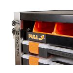 Kovová skrinka, 8 vyberateľných plastových organizérov a 2 šuplíky - TC320056