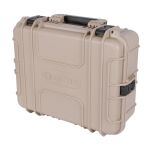 Odolný vodotesný plastový kufor v béžovej farbe - TC320087TAN