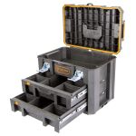 Vodotesný kufor, 2 zásuvky a horné veko, Tactix - TC32036a