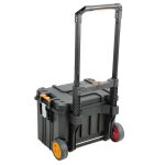 Zadný pohľad na plastový box s kolieskami a teleskopickou rukoväťou - TC320365