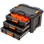 Plastový box TACTIX LOAD UP s ​​3 zásuvkami a členenou hornou priehradkou – TC320423
