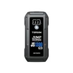 Štartovacia powerbanka z predného pohľadu s indikátorom batérie a logom značky TOPDON, TOPJS1200