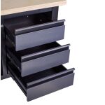 Dielenský stôl s drevenou doskou a so 6 šuplíkmi - TSK7506-LS