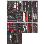 Kompletná sada 442 ks náradia uložená v penových vložkách – V1901