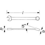 Očko-plochý kľúč, SW, 27 mm - V4473N-27