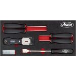 Uderové škrabky, 16 dielov v penovej výplni - V4481-X/499