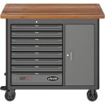 Dielenský vozík s náradím 375 dielov, 8 zásuviek a dvierka, VIGOR 1000 - V5158