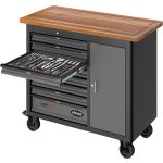 Dielenský vozík s náradím 375 dielov, 8 zásuviek a dvierka, VIGOR 1000 - V5158