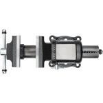 Pohľad zhora na dielenský zverák Vigor s meradlom na otočnej základni - V6150N