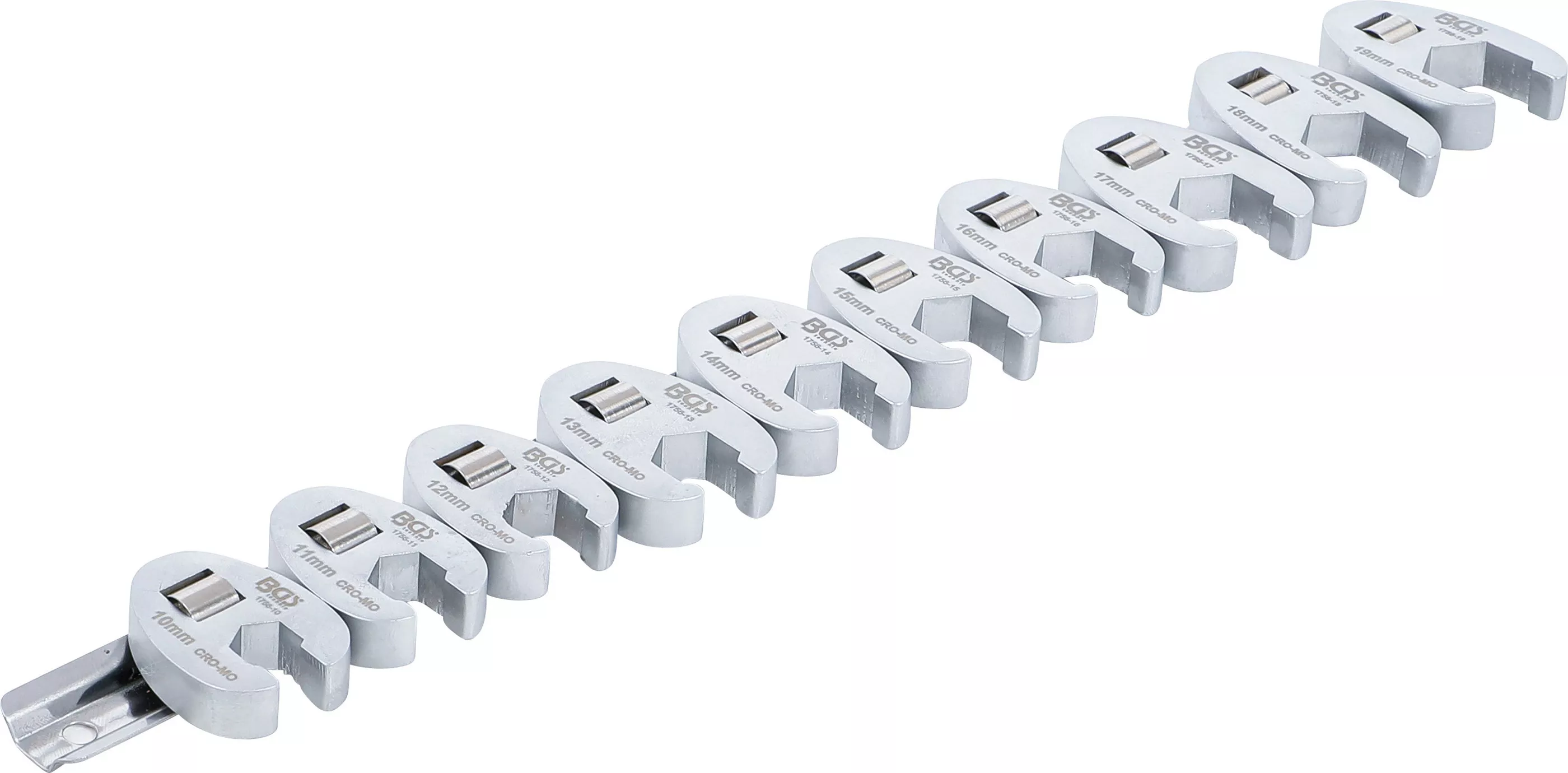 E-shop Sada plochých kľúčov, 10 mm (3/8"), 10 - 19 mm, 10-dielna, BGS 1756