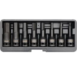 Sada nástavcov 1/2" rázové 8 ks H6-H19 imbus CrMo - YT-1066