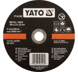 Kotúč na kov 180 x 22 x 1,5 mm INOX - YT-6105