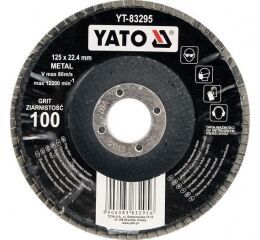 Kotúč lamelový korundový 125 x 22,2 mm vypuklý brúsny P80 - YT-83294