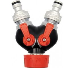 Rychlospojka hadicová třístranná s 2 uzávěry, ABS-ALU