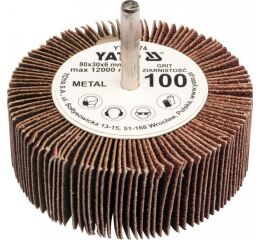 Kotúč lamelový radiálne 80x30 P-150 s hriadeľom 6 mm - YT-83376