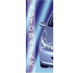 Vlajka fotoline Autobazar modrá