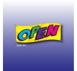 Vlajka s nápisom OPEN - 125270066