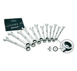 Sada Ráčnových Očkoplochých klíčů - 12 dílná, dlouhé provedení VIGOR V1031