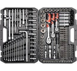 Gola sada s kľúčmi 1/2", 3/8" a 1/4", 128 dielov - YT-38872