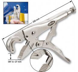 Čeľusťové škrípajúce kliešte (16-27 mm), 250 mm dlhé - V3739