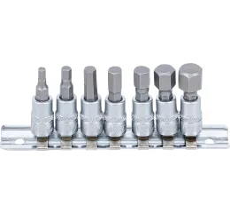 Sada nástrčných hlavíc HEX 1/4", 7 ks, 4 - 12 mm, BGS - B2161