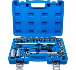 Gola sada, 12,5 mm (1/2"), palcové veľkosti, 27dielna, BGS 2216