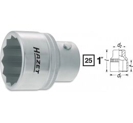 Nástrčkový kľúč s dvojitým 6-hr. 1100Z-32 Hazet - HA002511