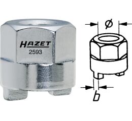 Čapový kľúč na tlmiče 2593-4 Hazet - HA017263