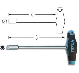 Šesťhranný nástrčkový kľúč 428-6 Hazet - HA019397