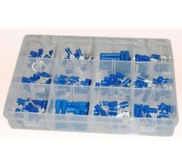 Sada modrých izolovaných konektorov 165 ks - GE898