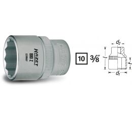 Nástrčkové hlavice s dvojitým 6-hr. 880Z-10 Hazet - HA041848