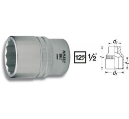 Nástrčkový kľúč s dvojitým 6-hr. 900AZ-9/16 Hazet - HA043743