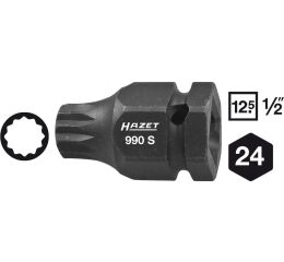 Nástrčná hlava pre rázový a strojový uťahovač a skrutkovač 990S-16 Hazet - HA160853