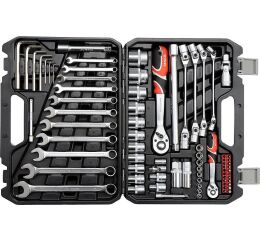 Gola sada s kľúčmi 1/4" a 1/2", 77 dielov - YT-38781