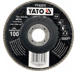 Kotúč lamelový brúsny na kov 125x22,4mm P80 - YT-83274