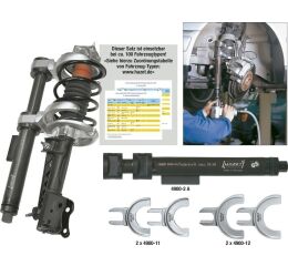 Sťahovák vinutých pružín 4900-2 A / 5 - 1 základný prístroj a 4 napínacie čeľuste - HA086054
