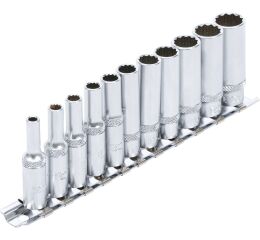 Nástrčné kľúče, 12 bodové, 1/4 ", 11 ks - B5251