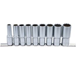 Sada nástrčných hlavíc 1/2", dvanásťhran, 10 - 24 mm, 9 ks, BGS 5253