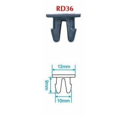 Plastové příchytky čalounění, 10 ks