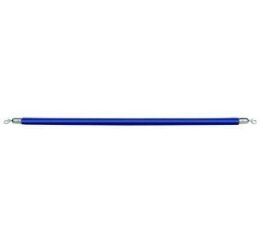 Sametové lano modré 150cm karabiny strieborné - PSR0007
